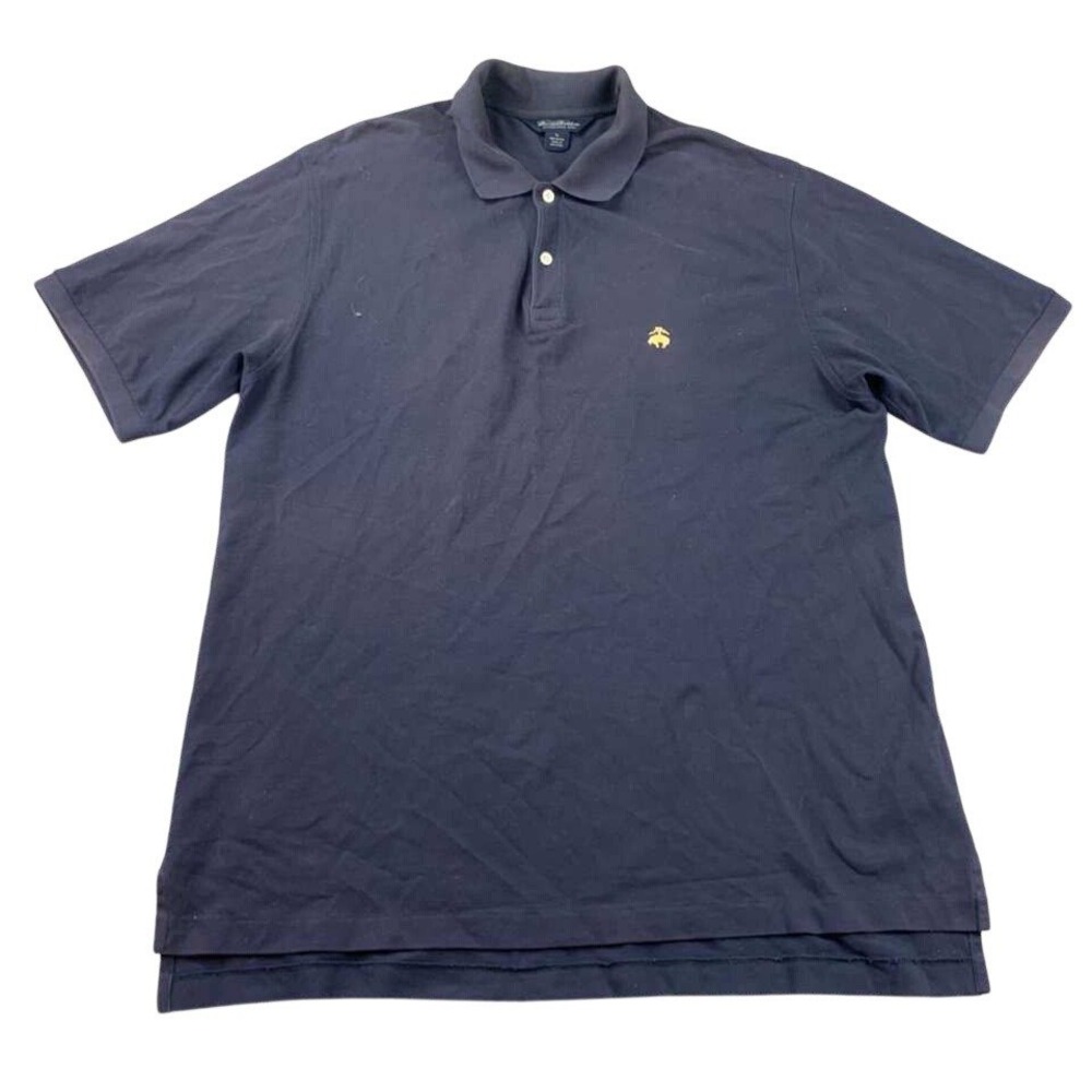 Brooks Brothers Shirt Men XL Polo Navy‎ Blue Golden Fleece Logo 100% Cotton Top